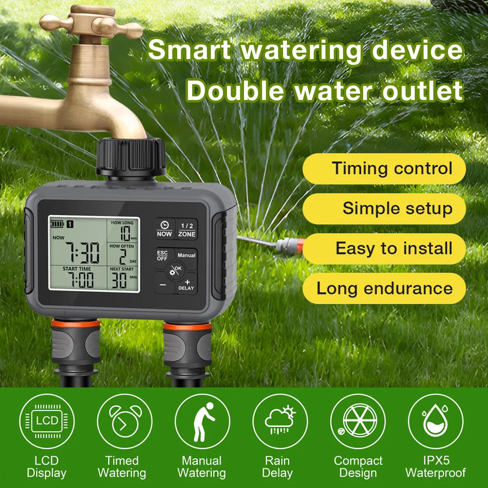Smart Water Timer &ndash; LCD Display For Easy Scheduling