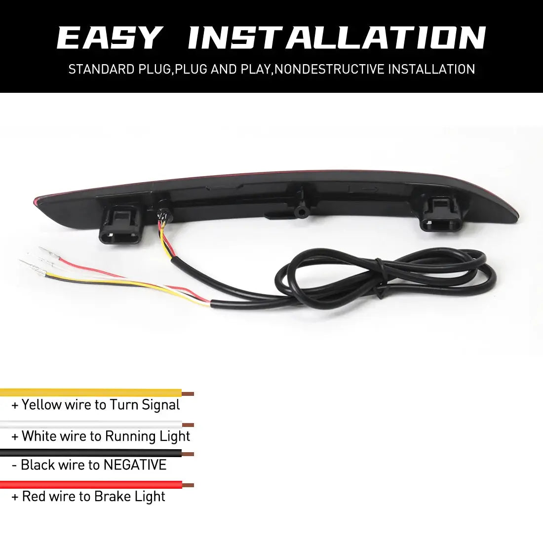 For Honda Accord 2023 2024 LED Rear Bumper Reflector Light Auto Brake Warning Lamp Waterproof Multi-function Car Accessories by InterCyprus Trading Ltd
