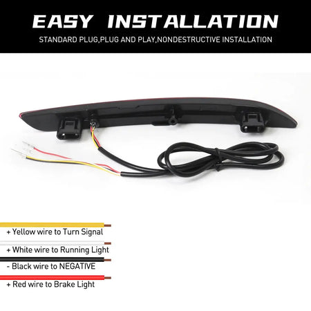 For Honda Accord 2023 2024 LED Rear Bumper Reflector Light Auto Brake Warning Lamp Waterproof Multi-function Car Accessories by InterCyprus Trading Ltd