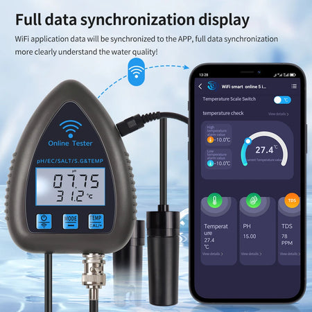 Tuya WiFi 5 In 1 Water Quality Monitor &ndash; Smart 5in1 Meter