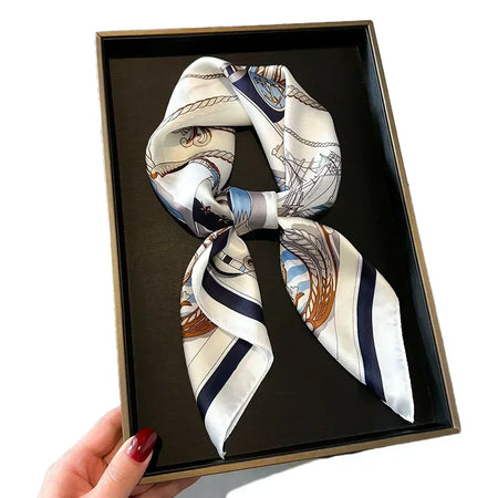 Luxury Design Print Silk Scarf &ndash; Timeless Elegance and Versatility
