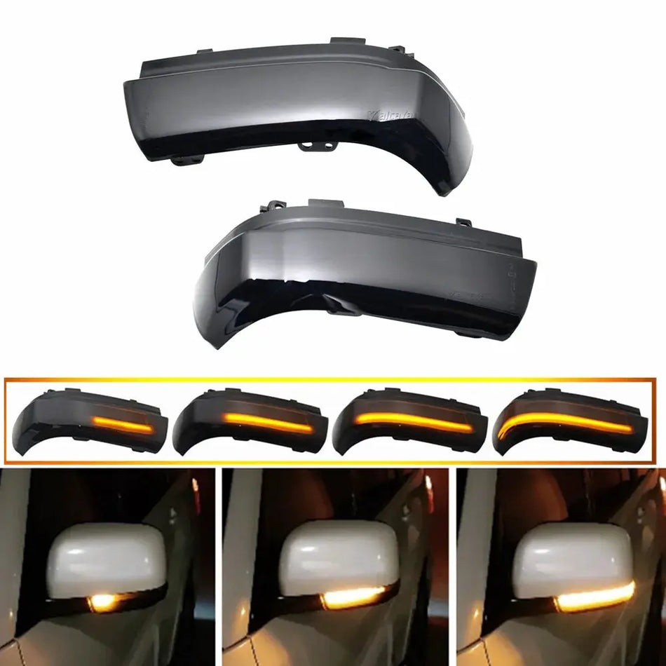 LED Turn Signal Mirrors Glossy Black For Mitsubishi Pajero V73 V77 V93 V97 by InterCyprus Trading Ltd