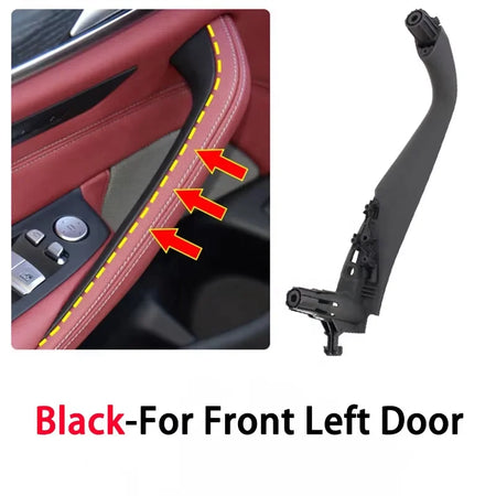 Beige And Black Inner Door Handle Cover Trim For BMW 5 Series G30 G31 M5 F90 by InterCyprus Trading Ltd