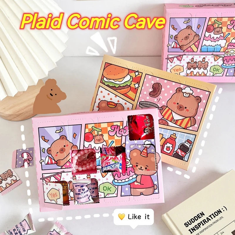 Подарочная слепая коробка для самостоятельного изготовления с отверстием для подсматривания, картонная упаковка адвент-календаря для Рождества и дней рождения