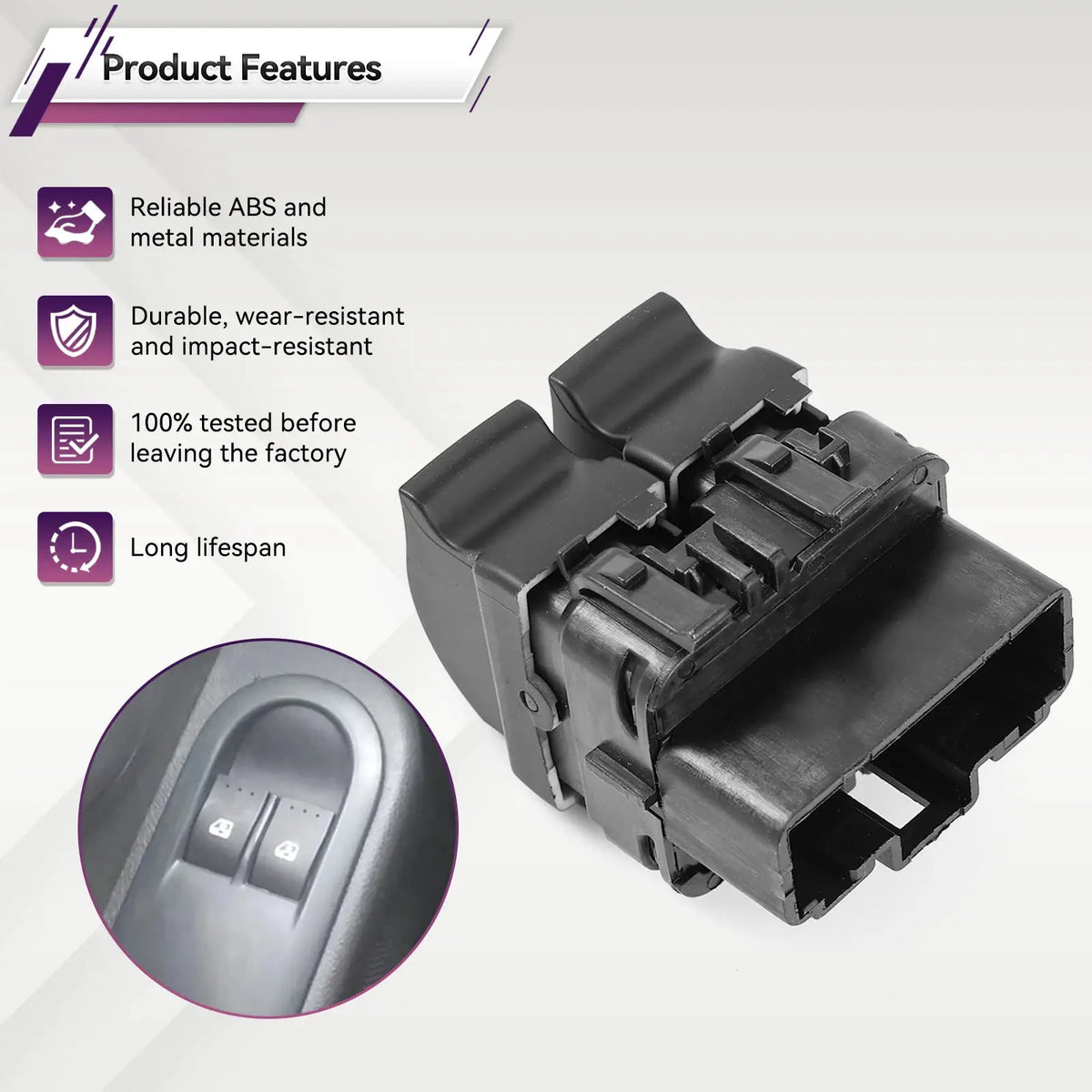 For Renault Clio II 2 1998-2015 8200060045 Car Electric Power Window Master Double Switch Lifter Control Button Front Left Fits by InterCyprus Trading Ltd