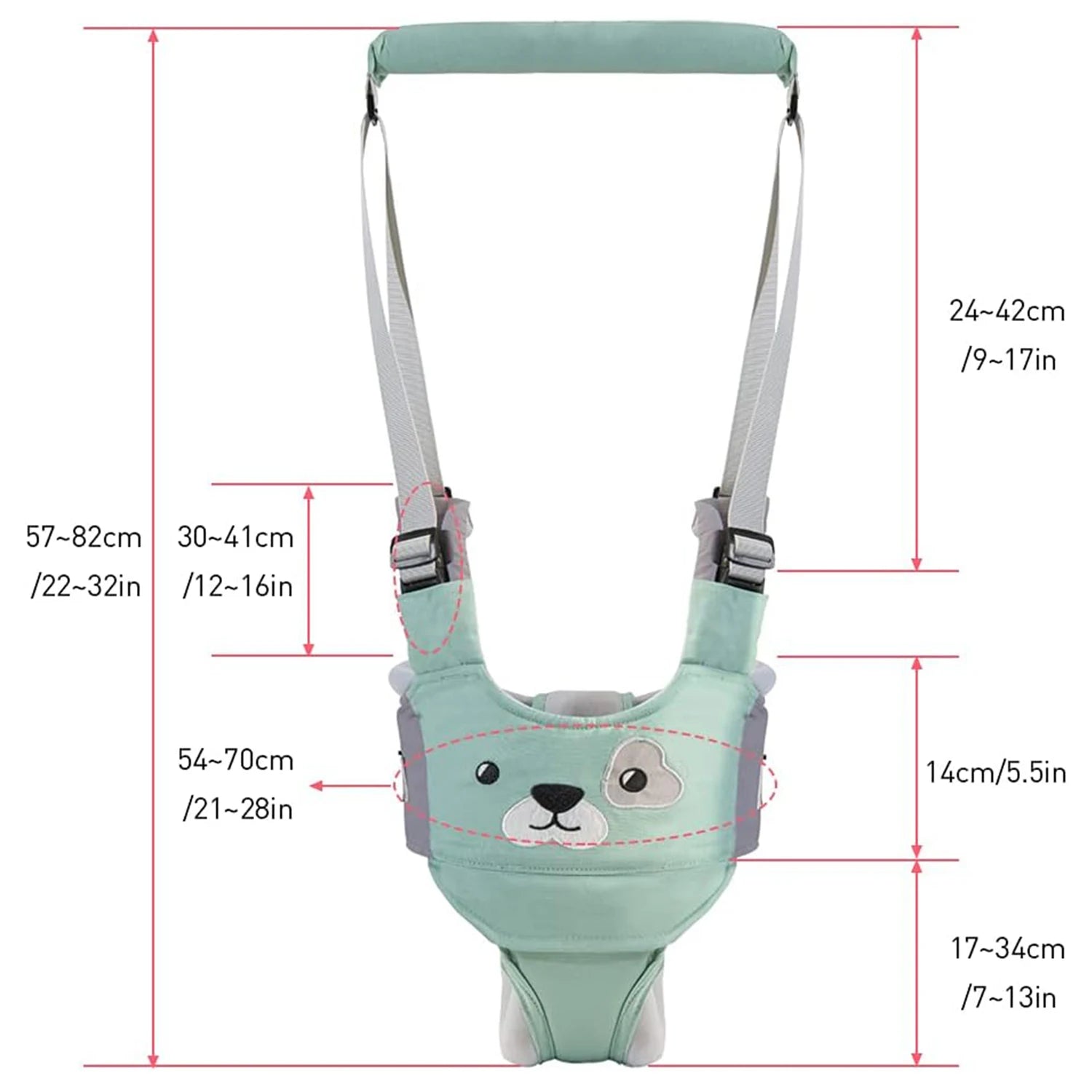 BX38 Baby Walking Belt &ndash; Hands Free Toddler Walking Aid