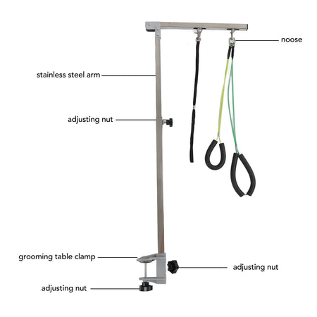 Pet Grooming Arm With Clamp &ndash; Height Adjustable 35in Noose