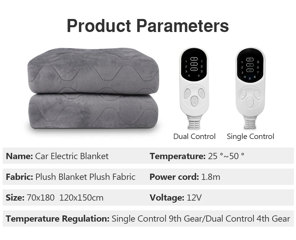 Car Electric Blanket 12V &ndash; All Weather Warmth On The Go