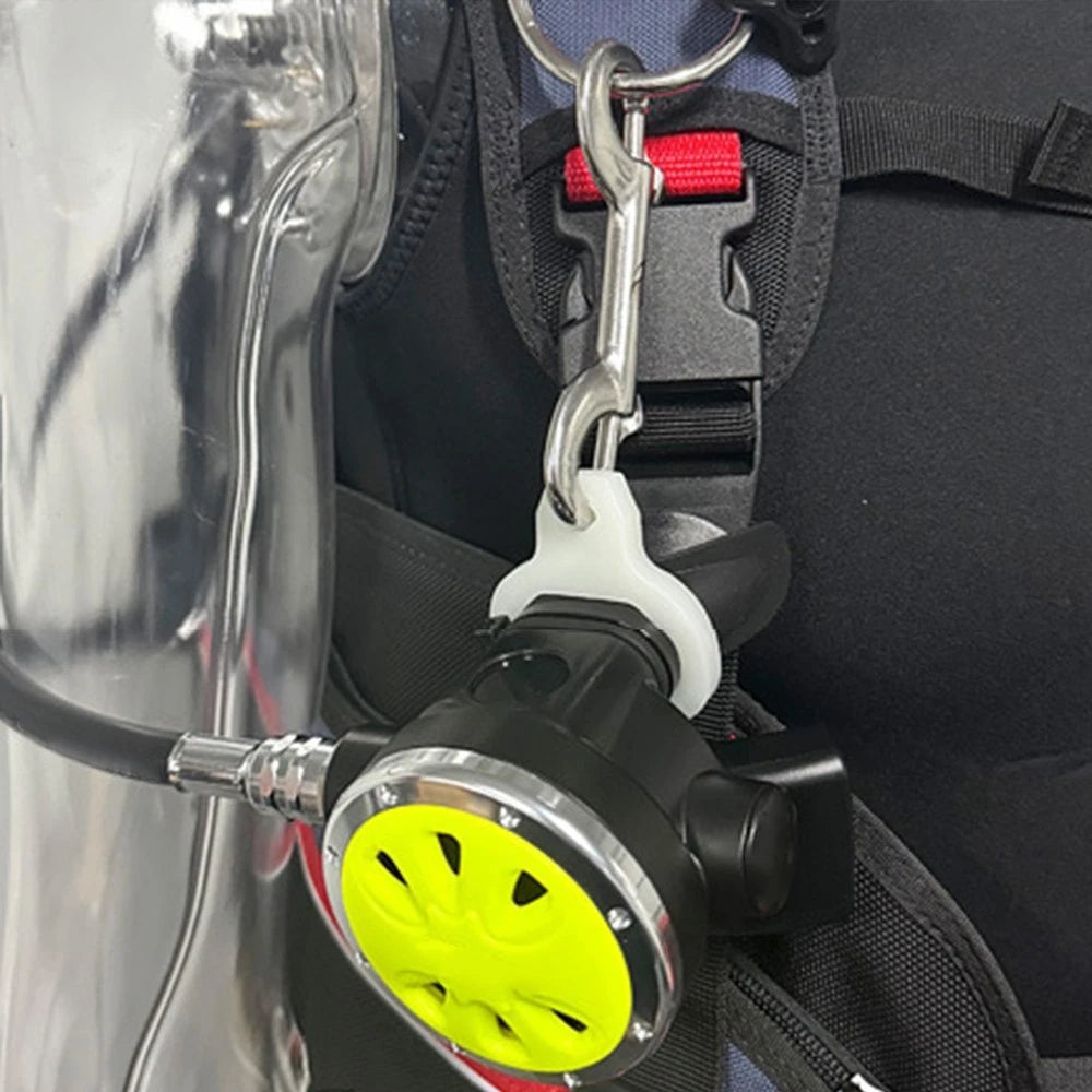 Scuba Diving Silicone Regulator Clip with Quick Release Buckle
