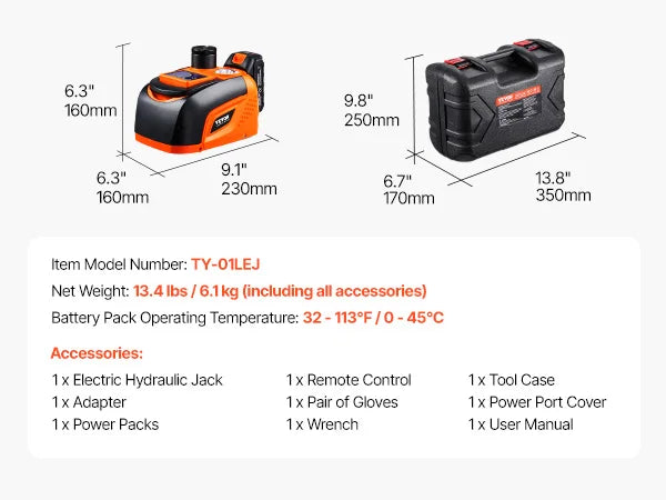 SucceBuy Electric Car Jack &ndash; 5T Adjustable With LED Light 5T / spain