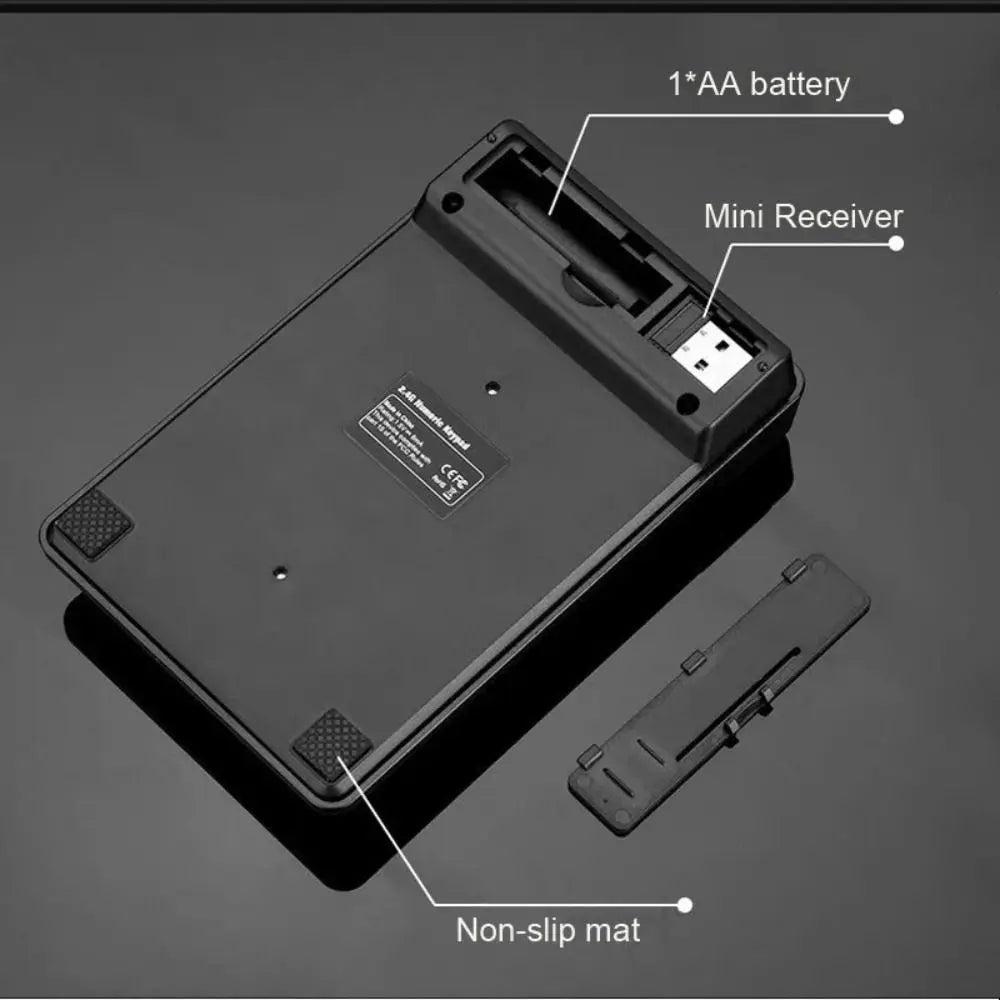 2.4GHz Wireless Numeric Keypad &ndash; Compact 19 Keys USB Ready