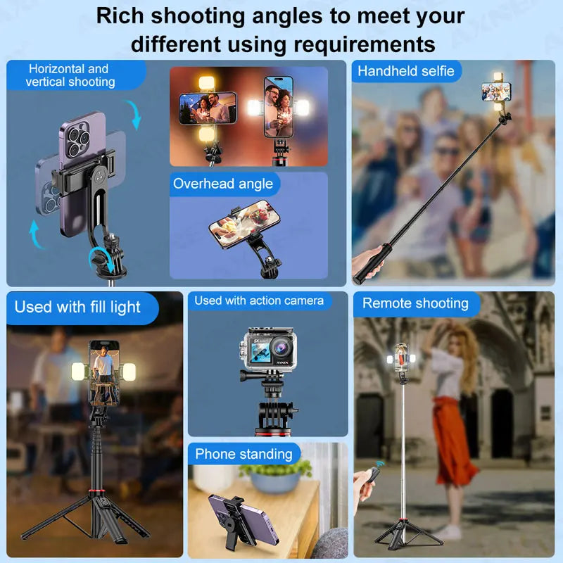 C12D/C13D Tripod &ndash; Versatile Selfie Stick and Action Camera Stand