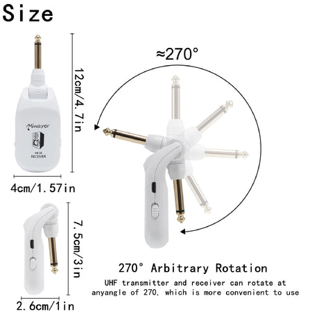 Miwayer HB-10 Guitar Wireless System - USB Rechargeable