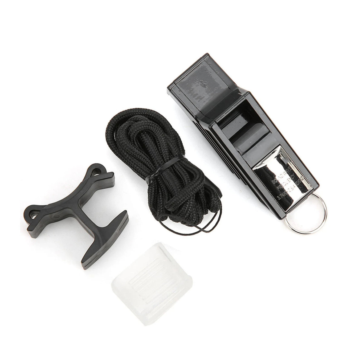 Basketball Referee Whistle &ndash; Durable ABS Outdoor Lifesaving Black Silver / CHINA