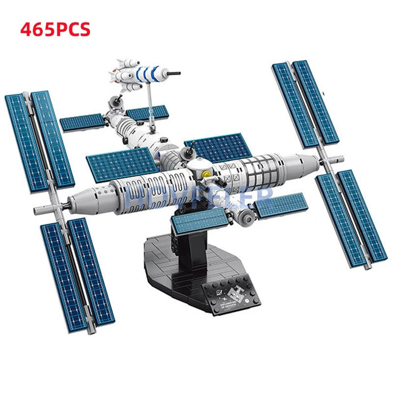 HOVFELER City Shuttle Satellite Rocket Building Blocks Set with Astronaut Figure 465Pcs NO BOX 9010 / CHINA