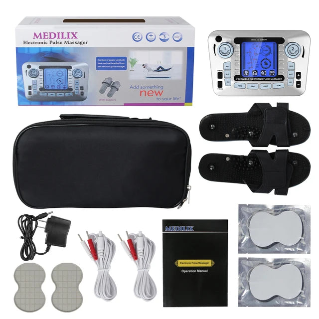 Hmeily 12 Modes EMS Muscle Stimulator &ndash; Pain Relief US SET WITH SHOE
