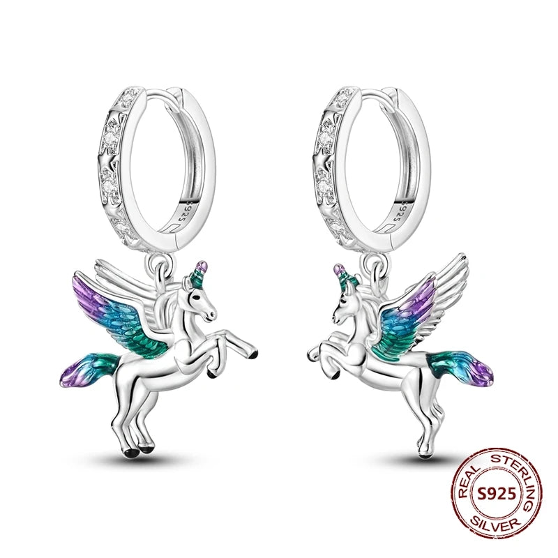 Elegant 925 Sterling Silver Dog Earrings with Zircon and Animal Designs for Women JFE183