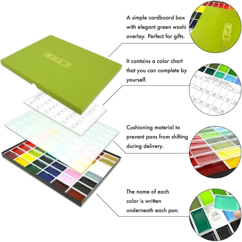 Kuretake Watercolor Paint Set &ndash; Professional-Quality Art