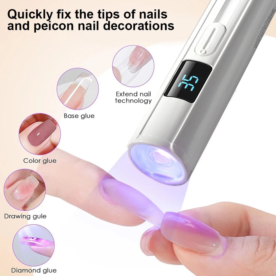 Mini-UV-LED-Nagellampe für Maniküre, tragbarer Nageltrockner