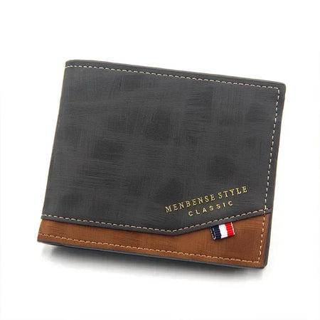 Personalised Classic Short Wallet with Coin Pocket for Men black
