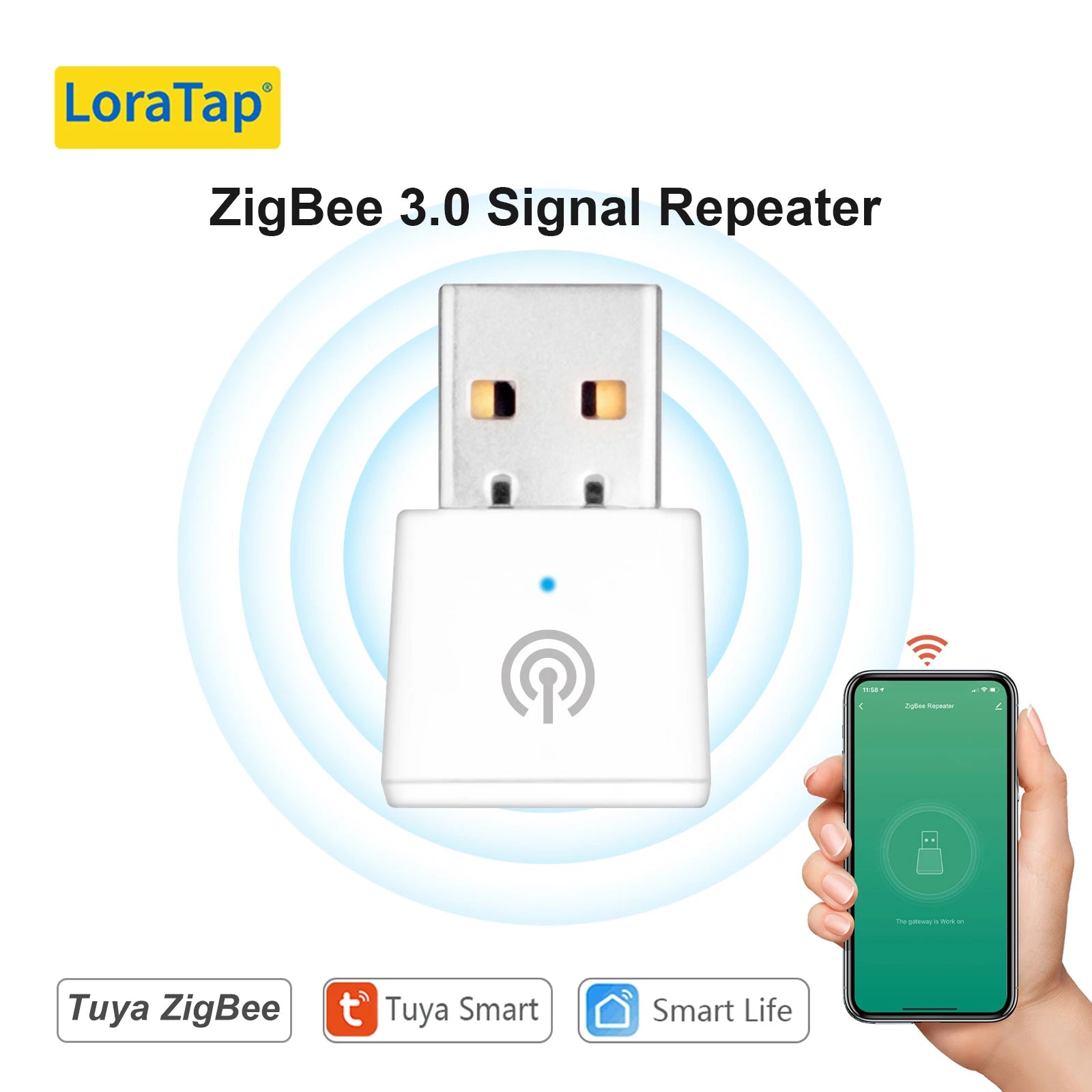 LoraTap ZigBee Curtains Roller Controller &ndash; Remote Control ZigBee Extender / CHINA
