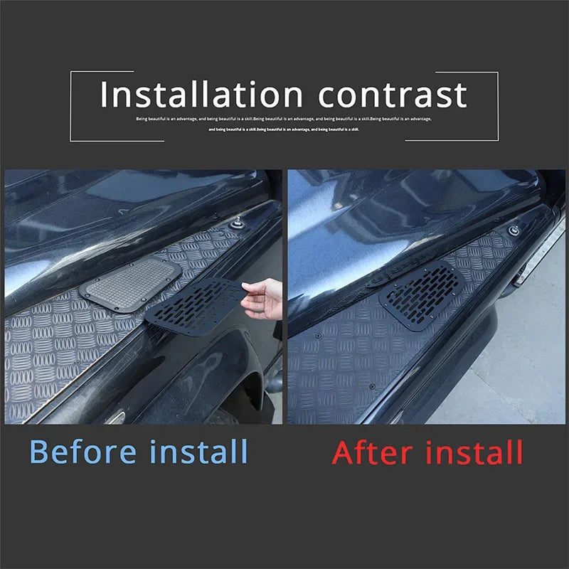 Per Land Rover Defender 2004 2018 Copertura a rete per uscita aria cofano