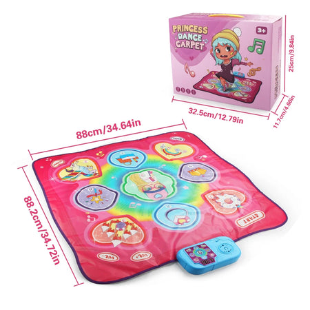 90x90cm Music Play Mat &ndash; Large Electric Dancing Mat With Lights and 3 Game Modes 90X90cm pink
