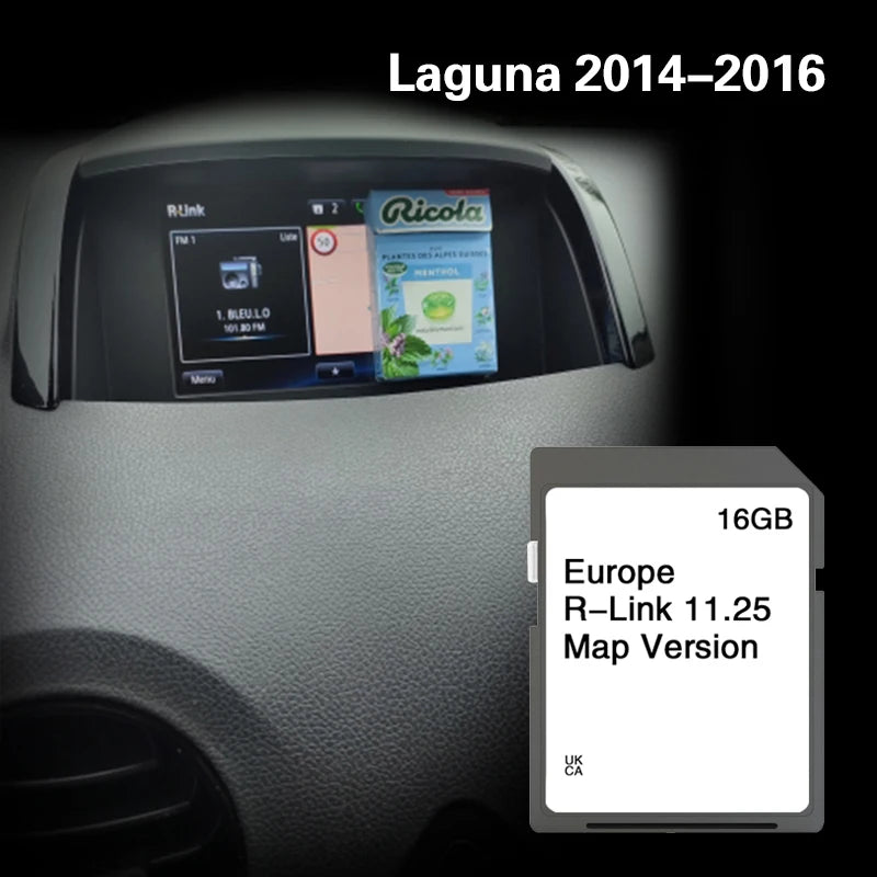 R-LINK Renault Laguna 2014-2016 Card - Europe Maps Updated CHINA / Laguna 2014-2016