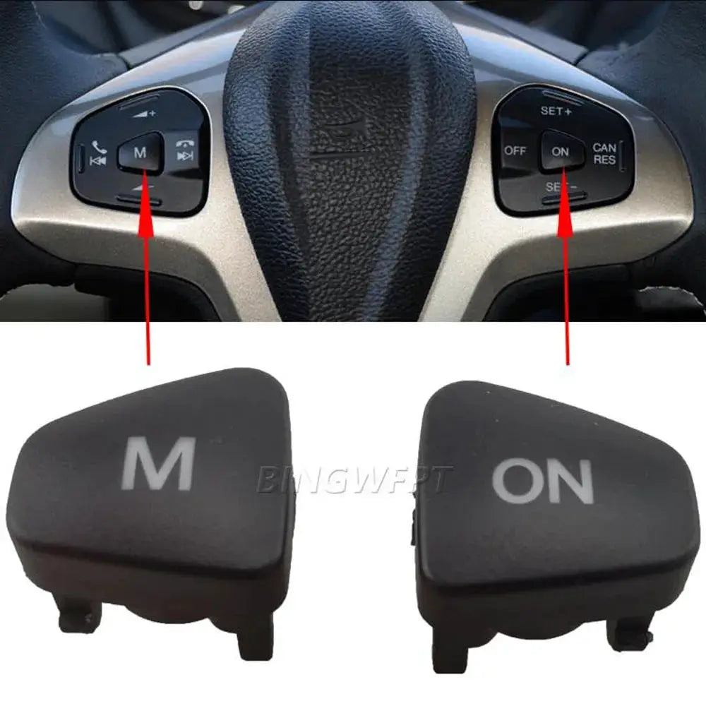 1Pair Audio Volume Steering Wheel Switch Cover M ON Button For Ford Escort Fiesta MK7 MK8 ST Ecosport 2013-2015 by InterCyprus Trading Ltd