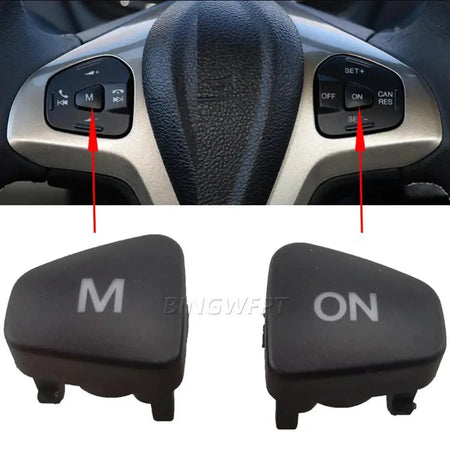 1Pair Audio Volume Steering Wheel Switch Cover M ON Button For Ford Escort Fiesta MK7 MK8 ST Ecosport 2013-2015 by InterCyprus Trading Ltd