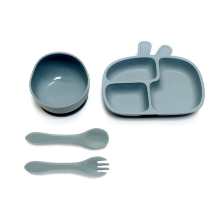 CZSAE 4pcs Baby Plate Set &ndash; Drop-Proof and Scald-Proof Design