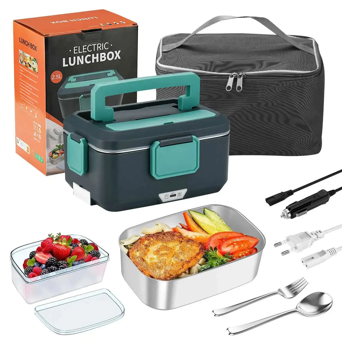 Betuyoo 2-in-1 Electric Lunch Box &ndash; Leak-Proof Warmer 90W 2.5L / spain / EU