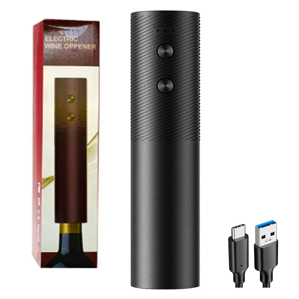 Electric Wine Bottle Opener KP01 &ndash; Auto Corkscrew Easy Black