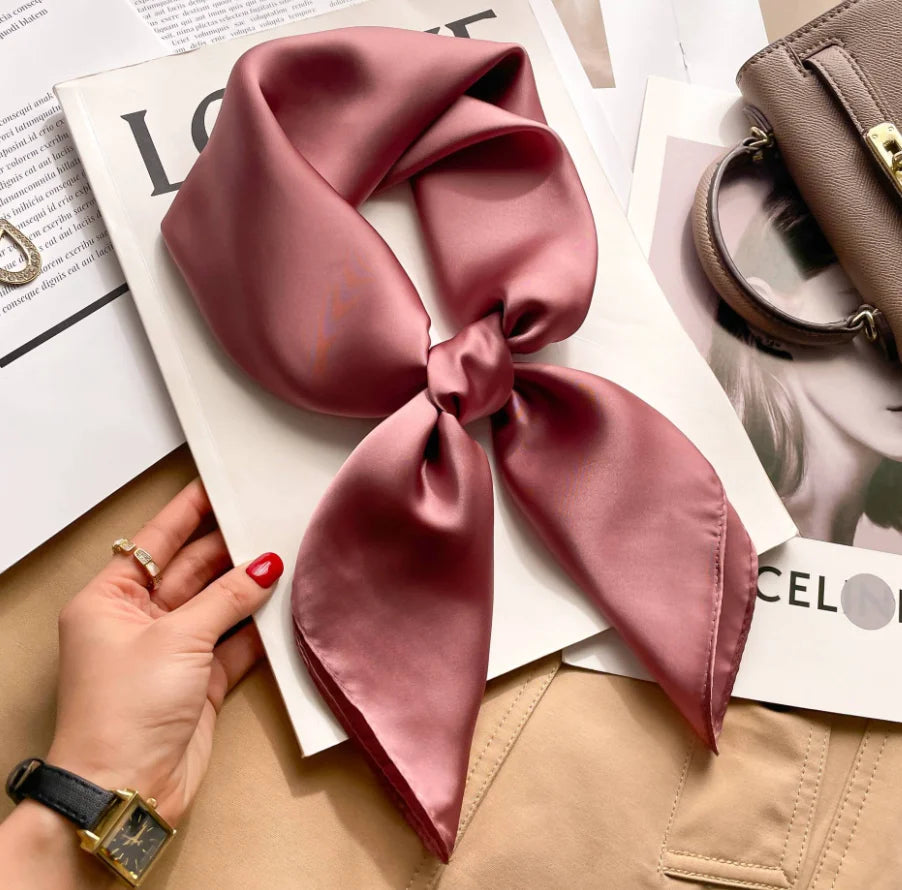 Stmanya Women 70cm Printed Silk Scarf &ndash; Elegant Versatile Headwear 20