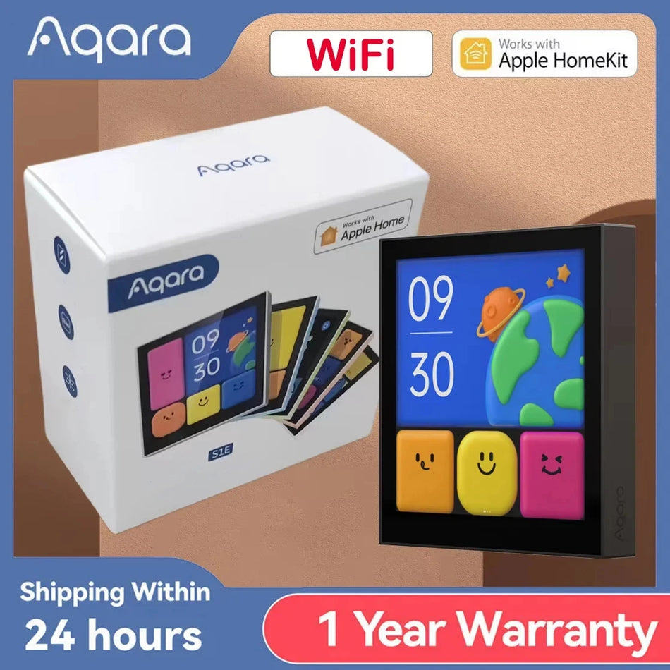 Interruptor Mágico Aqara S1E Painel Táctil Inteligente com Controlo por Voz e HomeKit