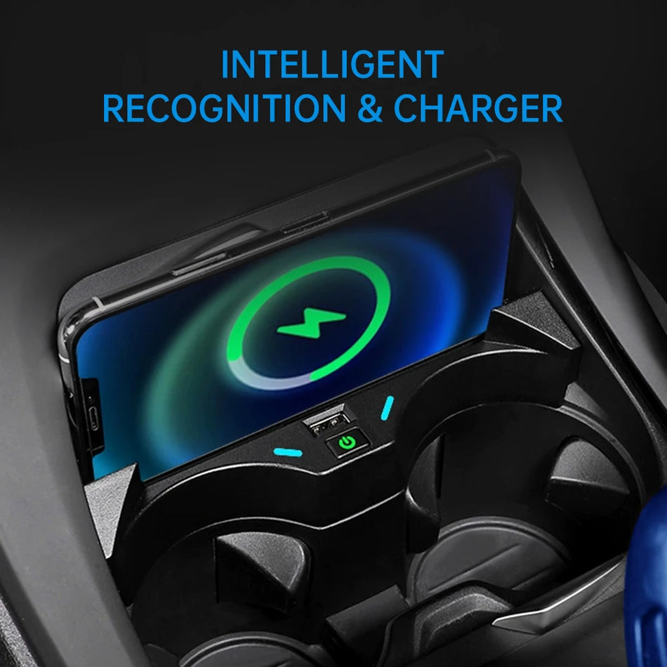 Chargeur de voiture sans fil pour BMW X1 2016-2019, pad inductif rapide Qi