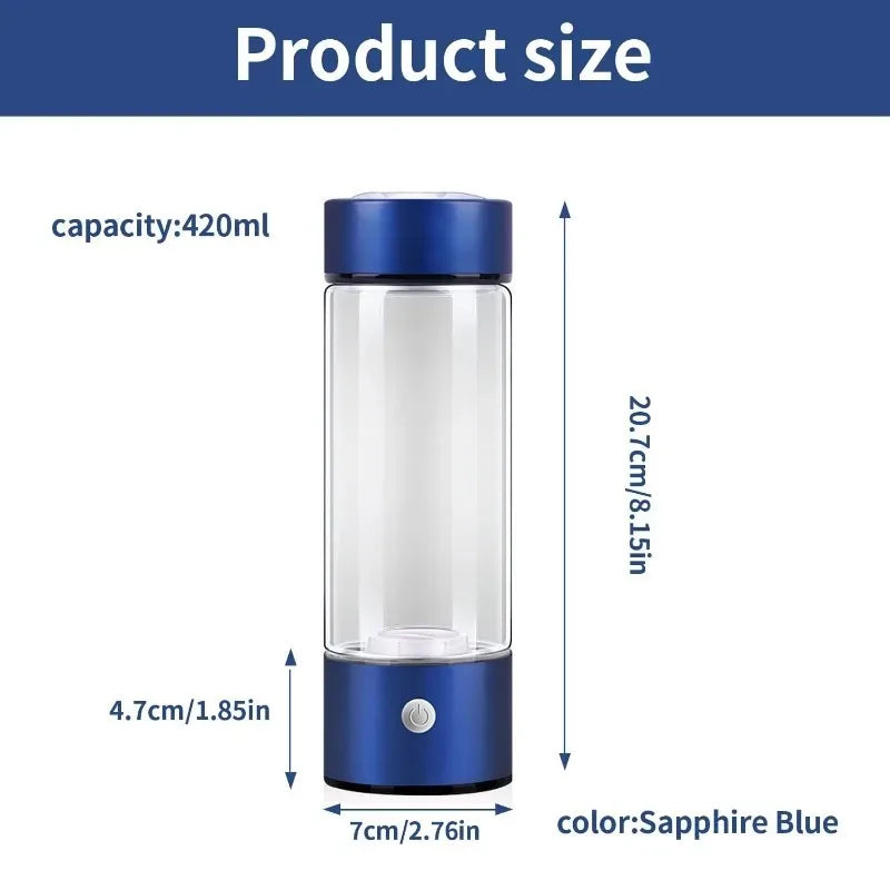 Hydrogen Water Bottle Ionizer &ndash; Rechargeable Health Cup