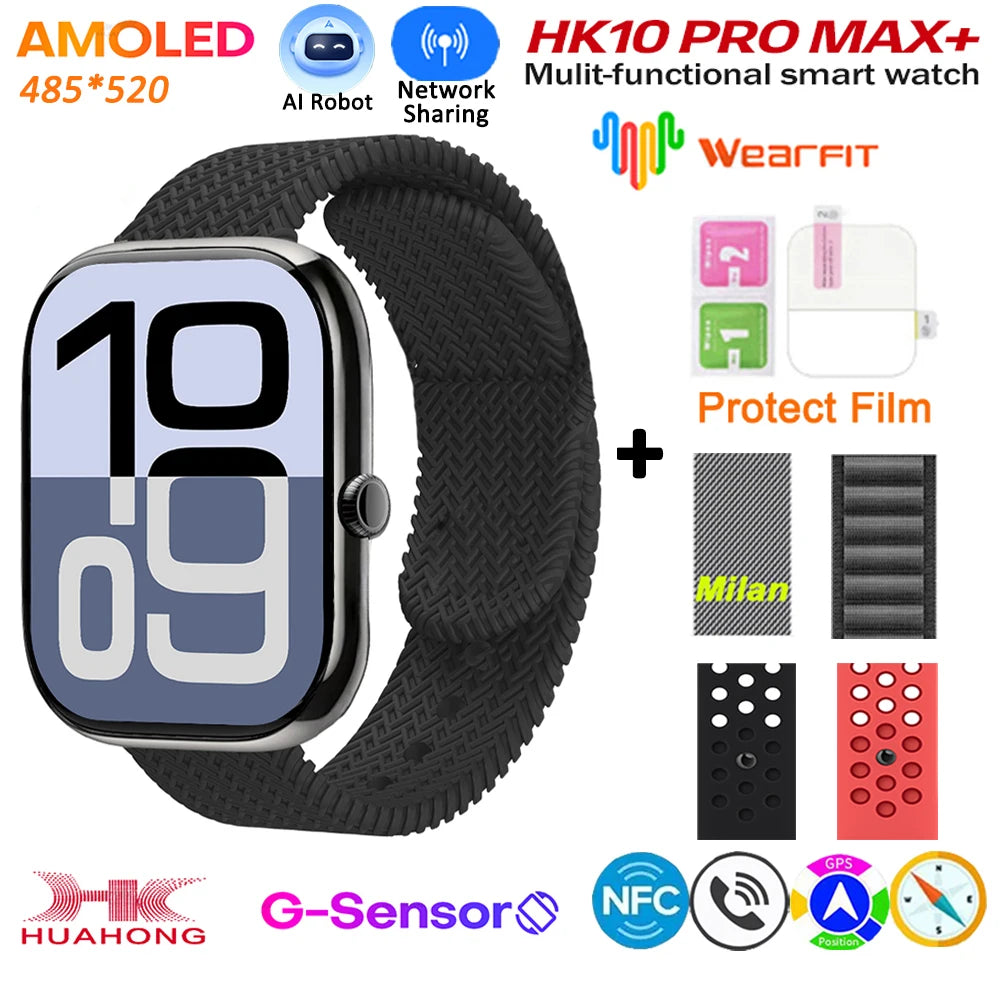 HK10 Pro Max GEN2 Smartwatch &ndash; AMOLED Display AI Assistant mi-si-al-bl-sp-re-bl
