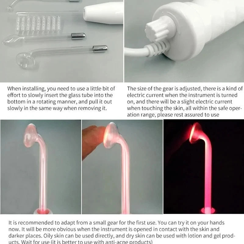 4in1 High Frequency Electrode Wand &ndash; Acne Spot Removal