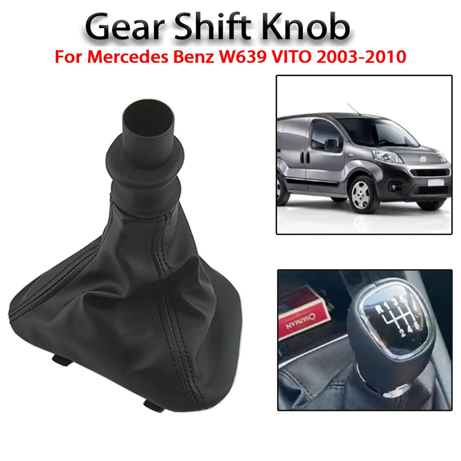 Perilla de cambio de marcha con cuero PU para Mercedes-Benz W639 Vito 2003-2010