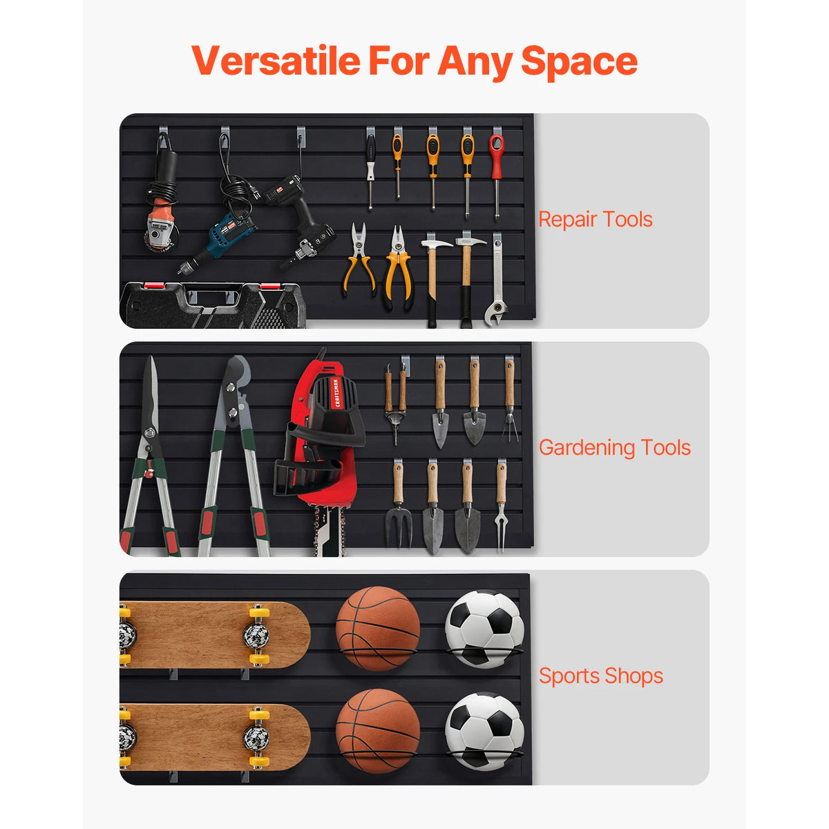 VEVOR Slat Wall Panels &ndash; Easy Install For Garage Storage