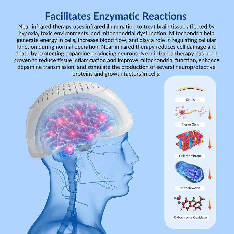 Parkinsons Hukommelse Biofeedback Enhed Infrarød Hjerne Terapi