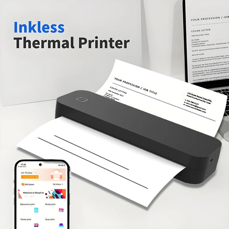Smart Thermal Printer A4 Maker &ndash; Fast Wireless PDF Printing