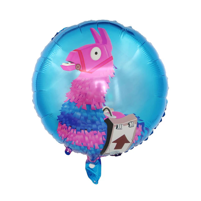 Fortnition Themed Birthday Party Supplies - Cartoon Alpaca &amp; Llama Decorations Balloon-18inch-1pcs / CHINA