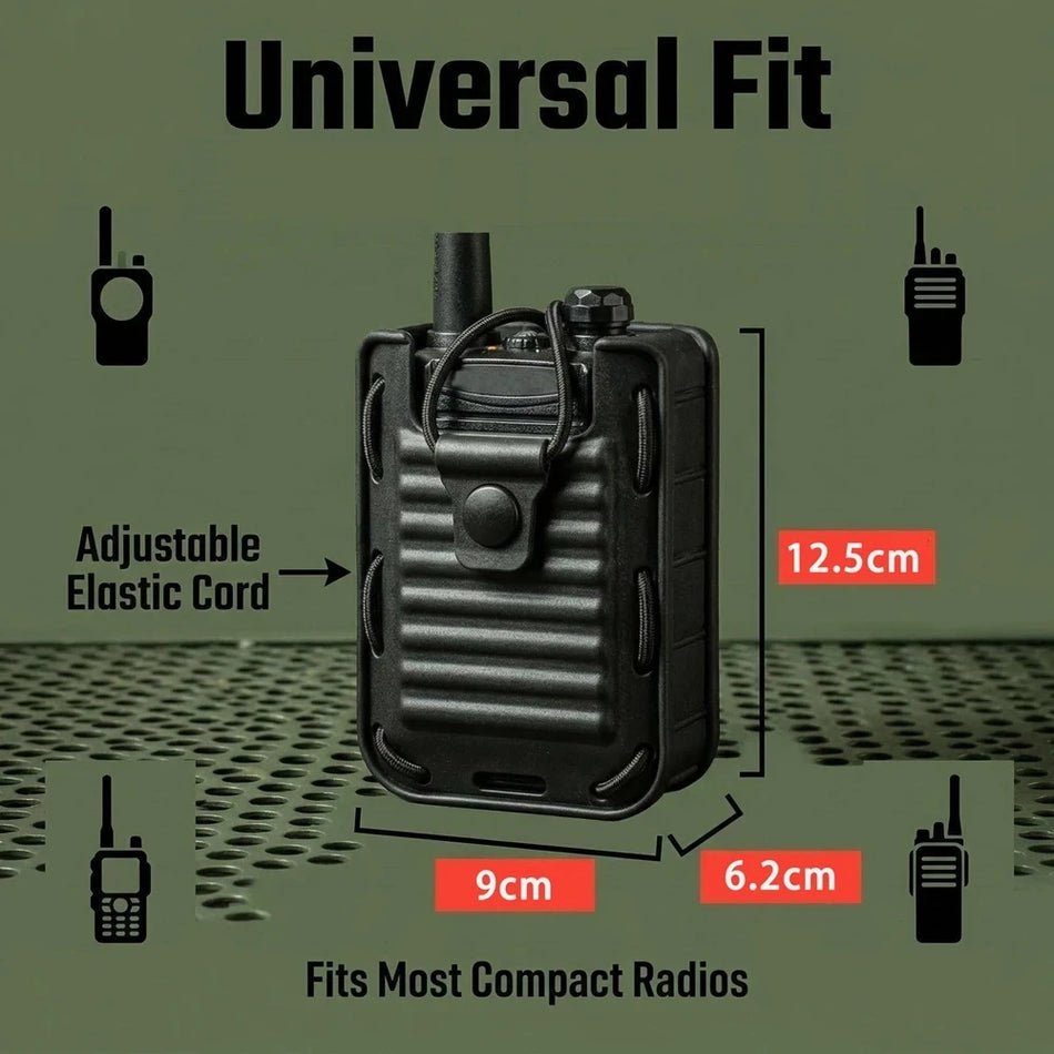Fondina per Radio Molle Tattica con Plastica ABS Adatta a Cinture di Servizio