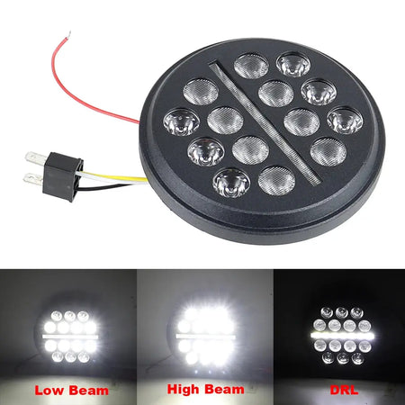5-3/4" 5.75 LED Headlight Hi/Low Beam DRL Light for Sportster XL 883 1200 Dyna by InterCyprus Trading Ltd