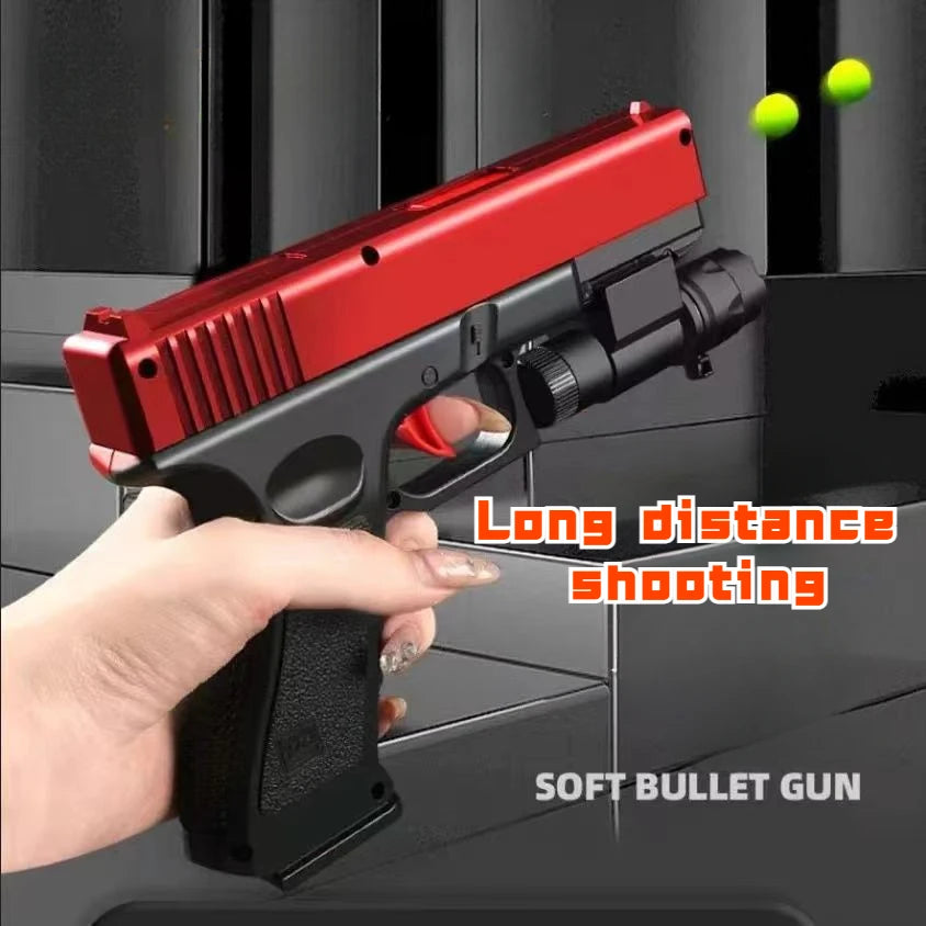 Laser-Equipped G17 Gel Ball Soft Bullet Toy Gun for Outdoor Sports - Ideal Children's Gift