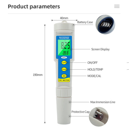 Waterproof PH TDS EC Meter &ndash; All In One Water Tester