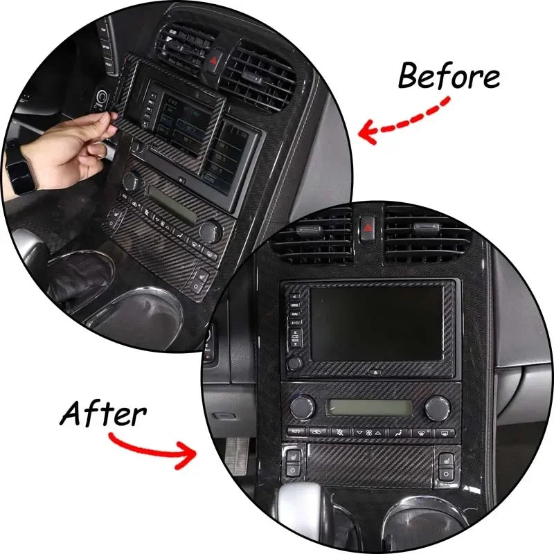 Äkta kolfiberkonsolpanel för Corvette C6 2005-2013