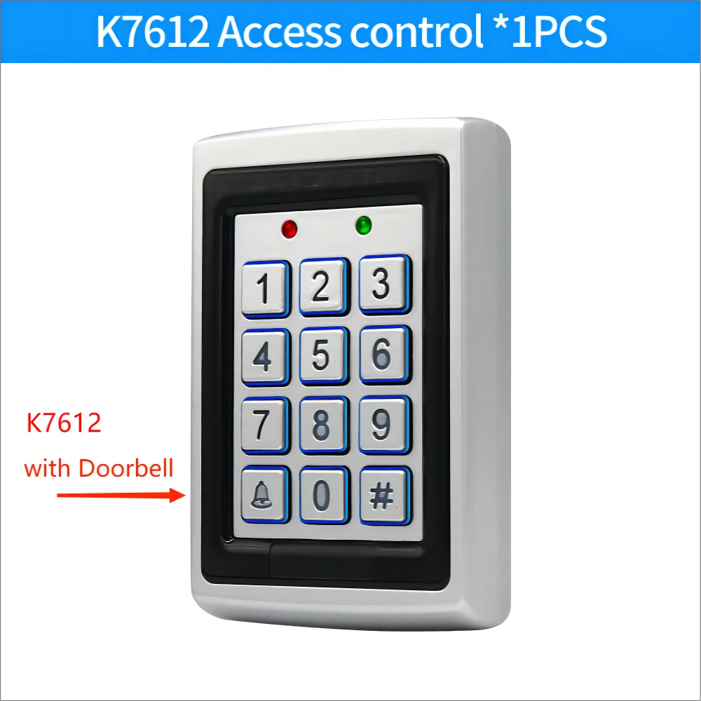 K7612N - LED Backlit 125kHz RFID Keypad For Access Control K7612
